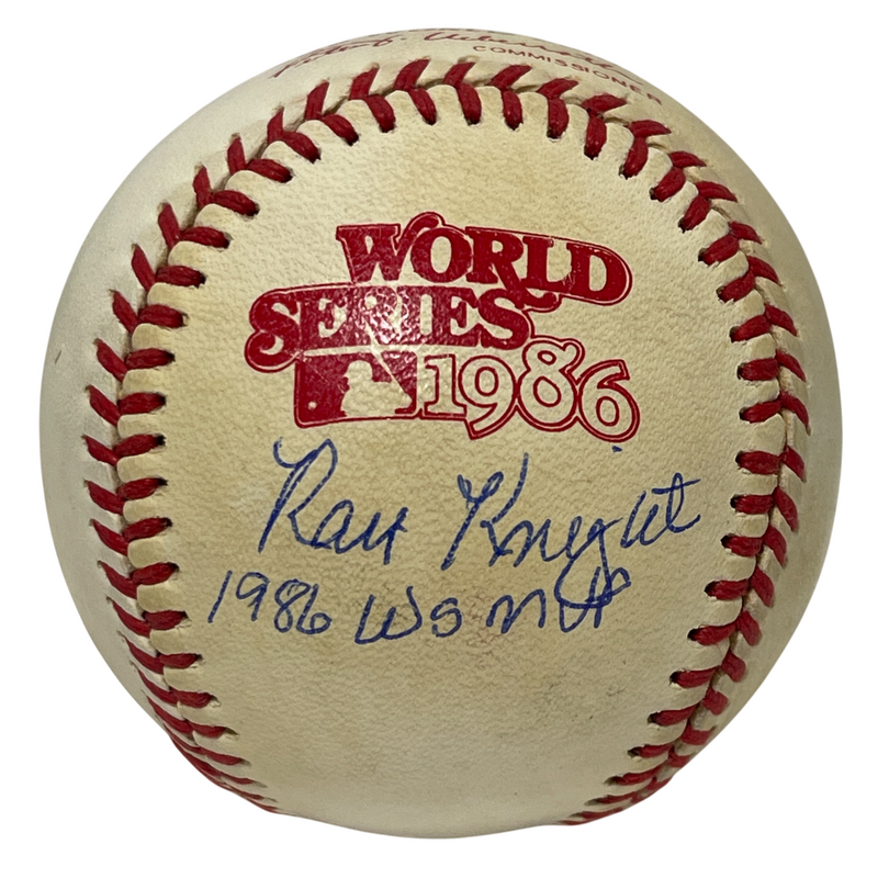 Ray Knight Signed Original 1986 World Series Baseball WS MVP Beckett Wit BAS COA
