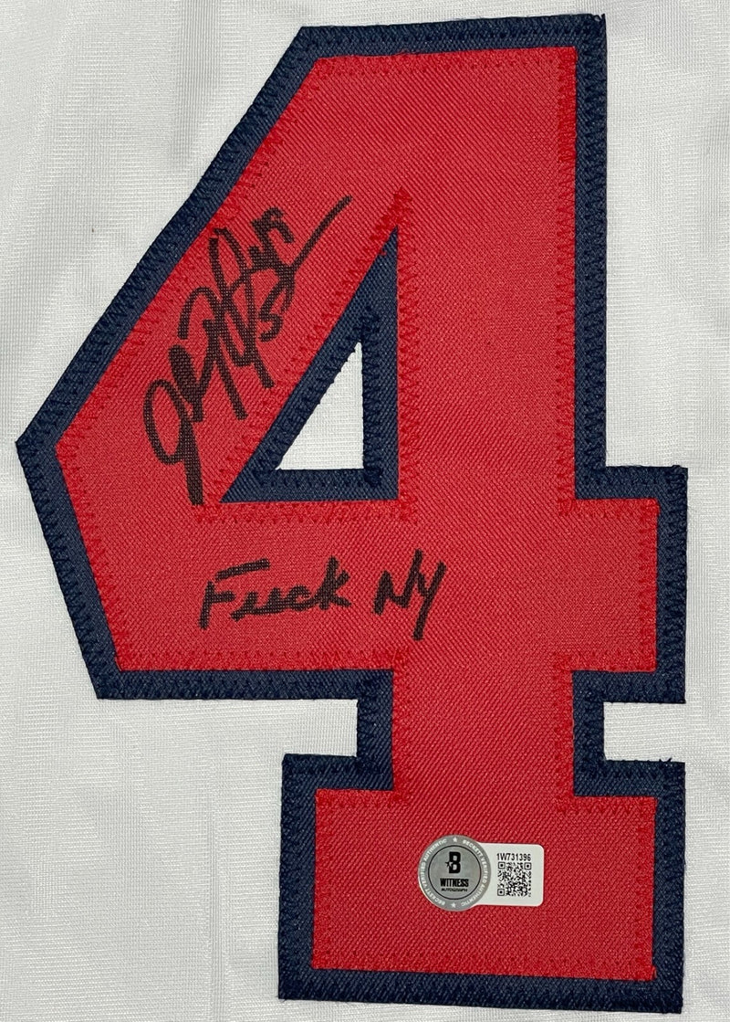 John Rocker Signed Atlanta Braves Custom Jersey w/ F**K NY Beckett Wit BAS COA
