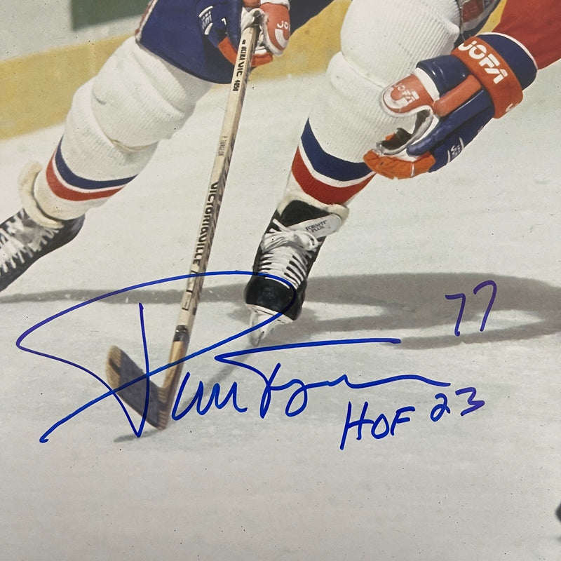 Pierre Turgeon Signed New York Islanders 11x14 Photo HOF Beckett Witness BAS COA