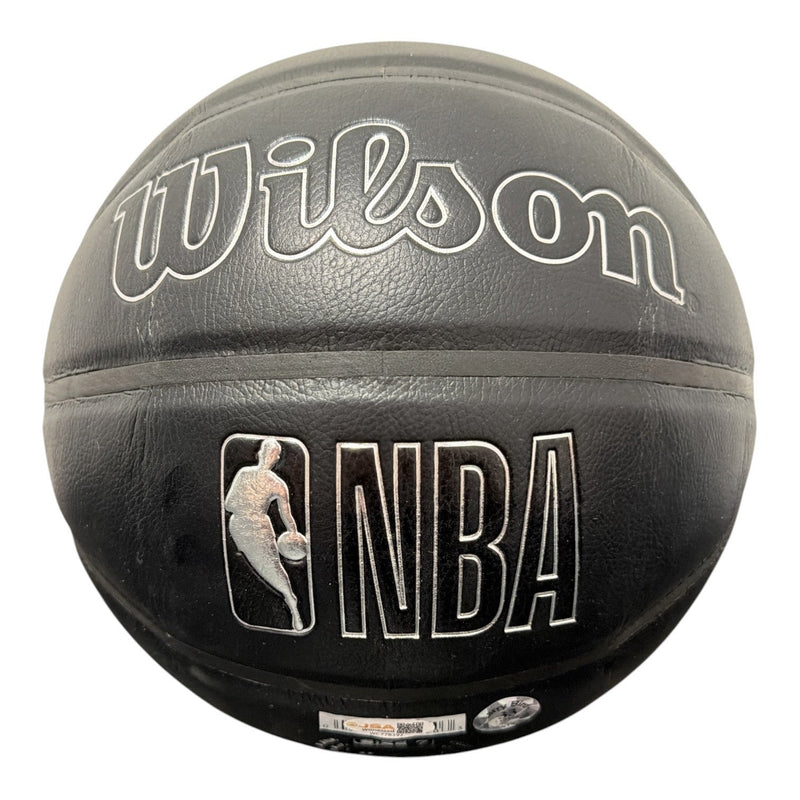 Larry Bird Signed Boston Celtics Premier Black Basketball JSA W COA Bird Holo A
