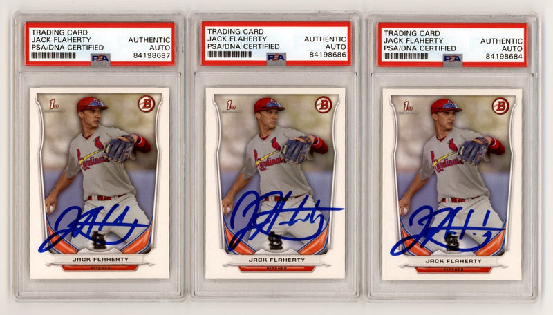 Jack Flaherty 2014 Bowman Draft DP30 1st Rookie RC Signed PSA Authentic Auto