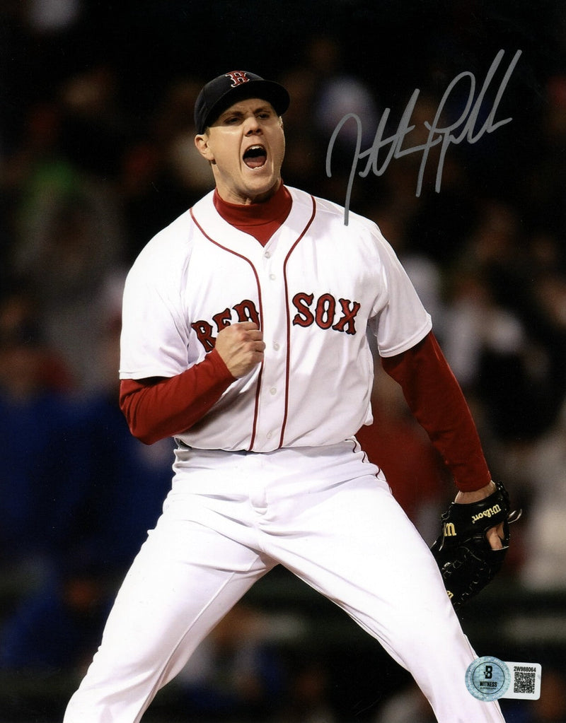 Jonathan Papelbon Signed Boston Red Sox 8x10 Photo Beckett Witness BAS COA #4