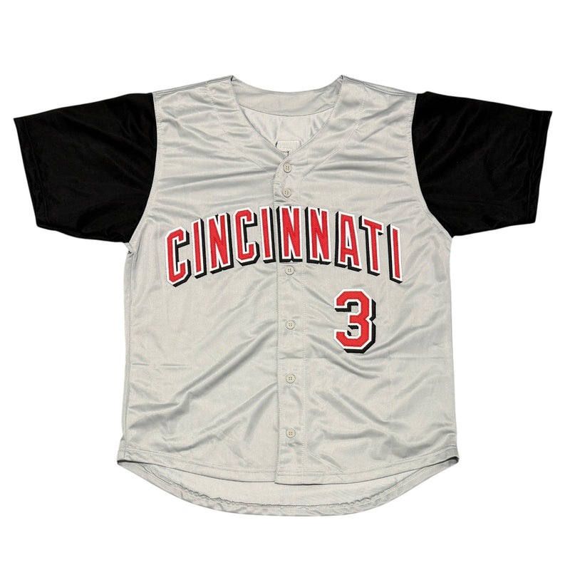 Pokey Reese Signed Reds Custom Jersey w/ 99-00 GG Beckett Witness BAS COA