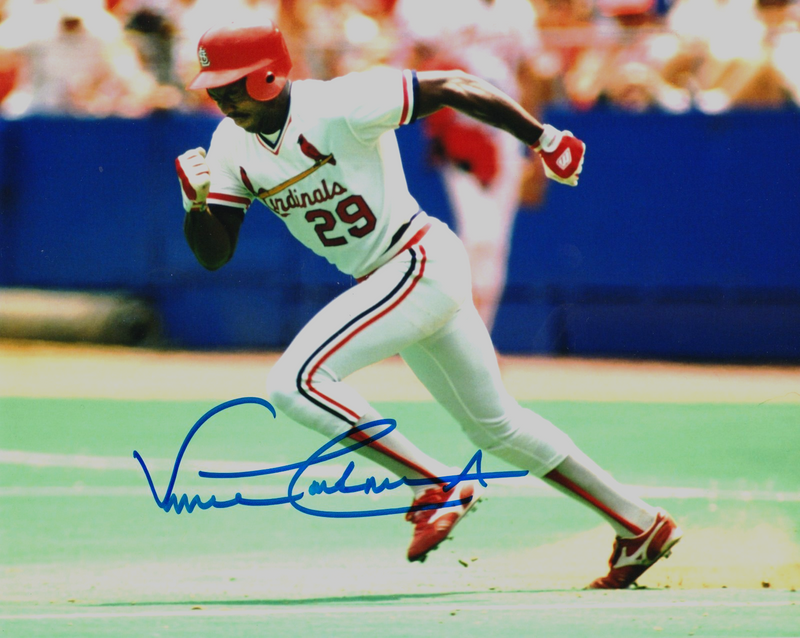 Vince Coleman Signed Autographed St Louis Cardinals 8x10 Photo LSCM COA #3