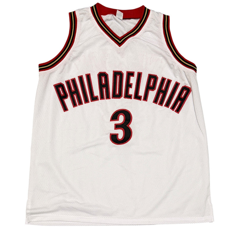 Allen Iverson Signed Philadelphia 76ers Custom White Jersey Beckett Wit BAS COA