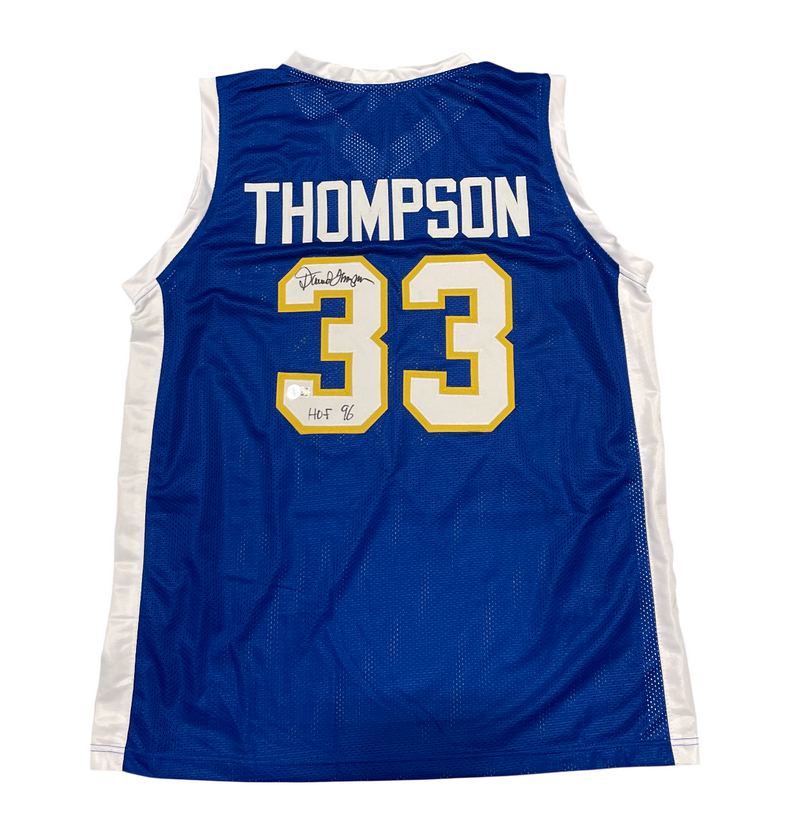 David Thompson Signed Denver Nuggets Custom Jersey w/ HOF 96 Beckett Wit BAS COA