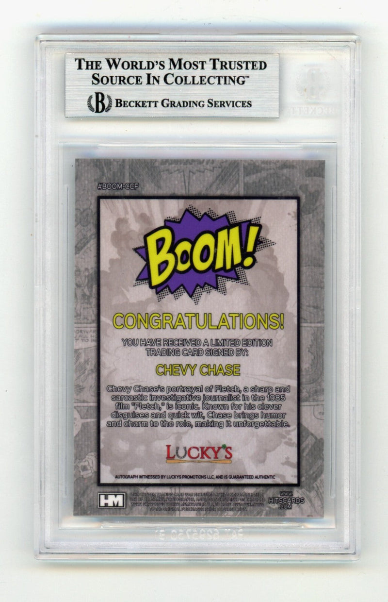 Chevy Chase Fletch 2024 Hits Memorabilia BOOM Silver Signed BGS BAS Auto