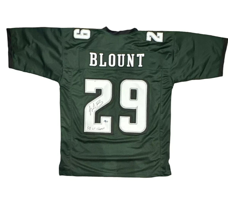 LeGarrette Blount Signed Eagles Custom Jersey SB LII Champ Beckett Wit BAS COA