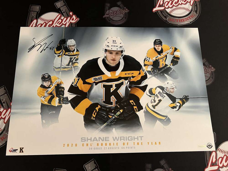 Shane Wright Signed Auto 16x24 Photo 2020 CHL ROY Upper Deck UDA COA QTY Kraken