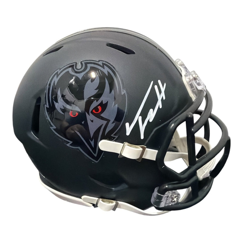 Trey Hendrickson Signed Baltimore Ravens ALT #2 Mini Helmet JSA Witness COA