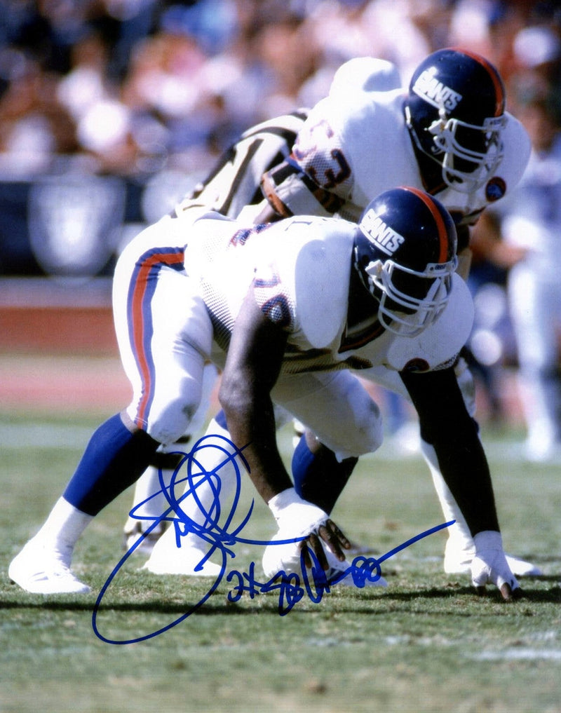 Leonard Marshall Signed New York Giants 8x10 Photo w/ 2x SB Champs Insc LSCM COA
