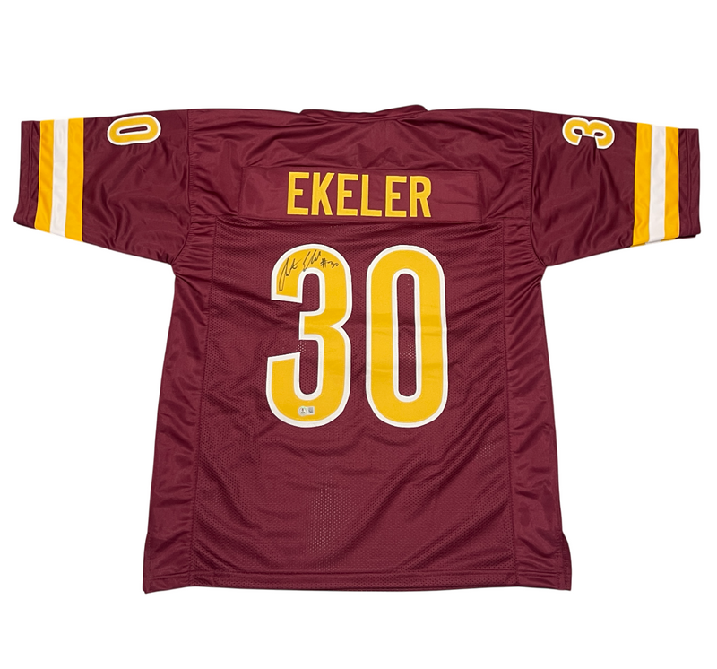 Austin Ekeler Signed Washington Commanders Custom Jersey Beckett Witness BAS COA