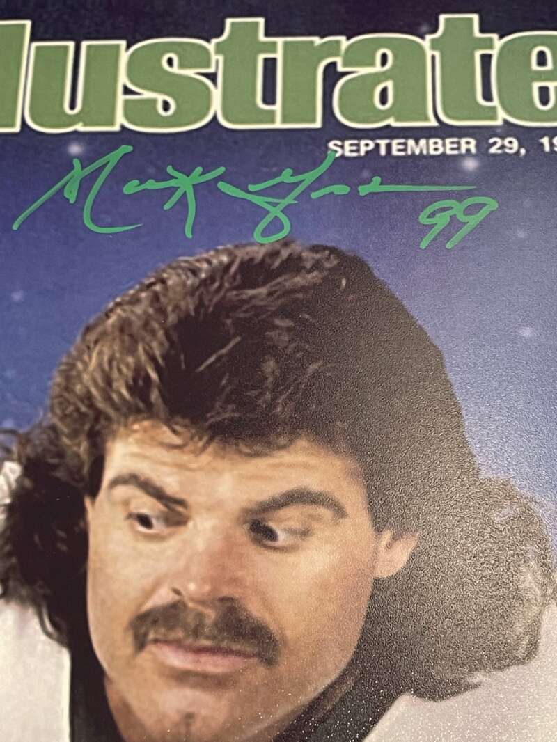 Lawrence Taylor & Mark Gastineau Duel Signed Auto 16x20 Photo SI Cover JSA COA