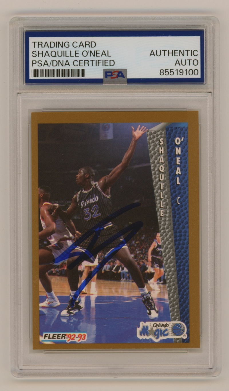 Shaquille O'Neal 1992-93 Fleer #401 Rookie RC Signed PSA Authentic Auto Shaq