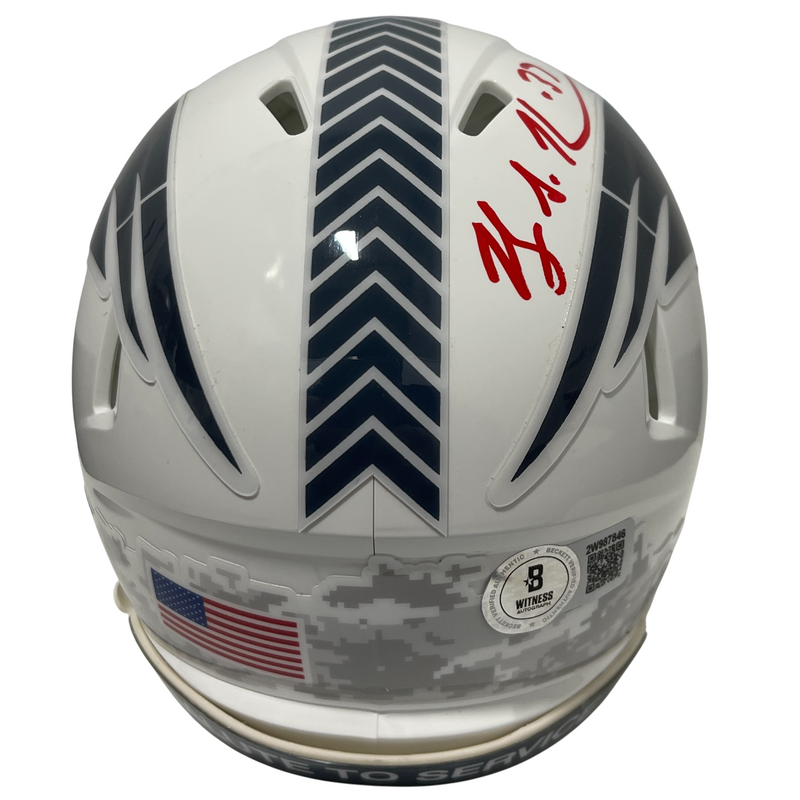 Rodney Harrison Signed NE Patriots Salute Mini Helmet w/ SBC Beckett Wit BAS COA