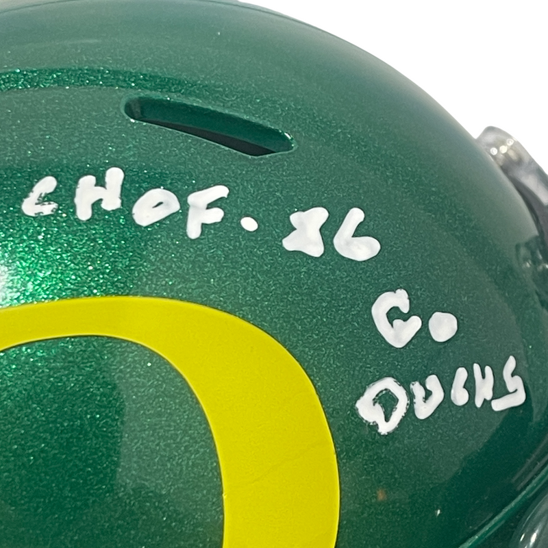 Mel Renfro Signed Oregon Speed Mini Helmet w/ CHOF 86 Go Ducks Beckett W BAS COA