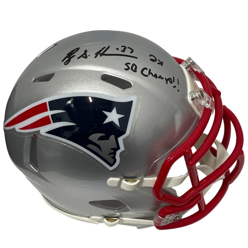 Rodney Harrison Signed Patriots Speed Mini Helmet 2x SB Champ Beckett W BAS COA