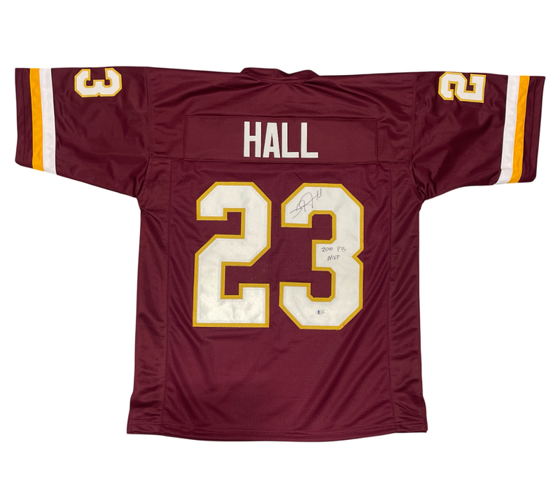 DeAngelo Hall Signed Washington Custom Jersey w/ 2010 PB MVP Beckett W BAS COA