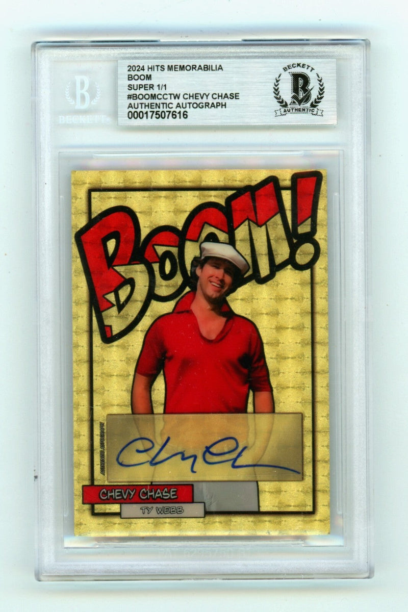 Chevy Chase Ty Webb 2024 Hits Memorabilia BOOM Super 1/1 Signed BGS BAS Auto