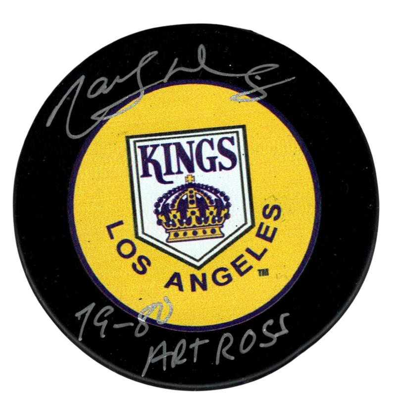 Marcel Dionne Signed Los Angeles Kings Puck w/ 79-80 Art Ross Beckett W BAS COA