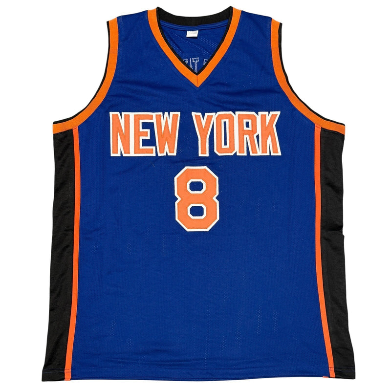 Latrell Sprewell Signed New York Knicks Custom Jersey Beckett Witness BAS COA