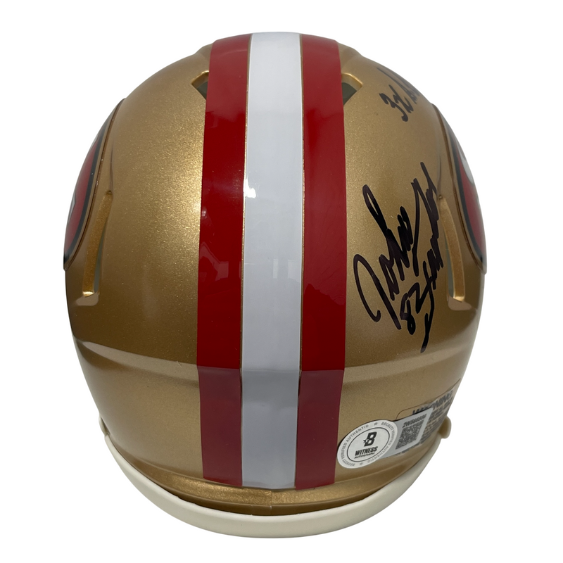 John Taylor Signed 49ers TB Mini Helmet w/ 3x SB Champs Beckett Witness BAS COA