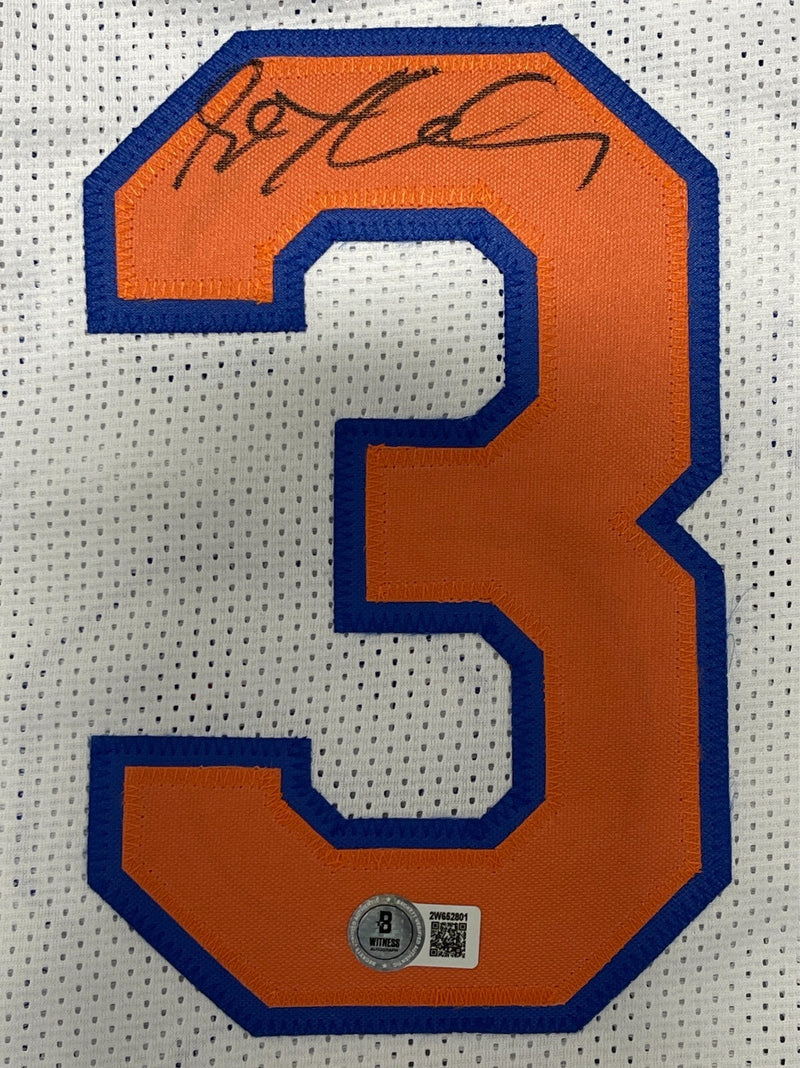 Stephon Marbury Signed Auto NY Knicks White Custom Jersey Beckett Wit BAS COA