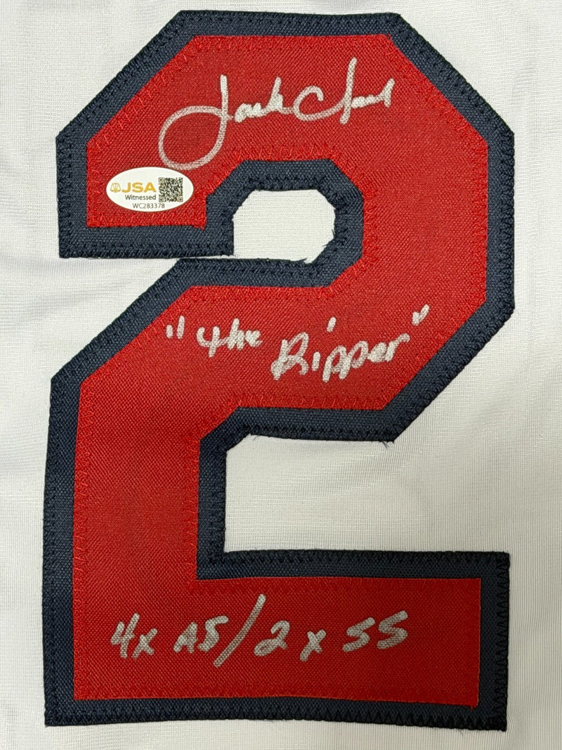 Jack Clark Signed St. Louis Cardinals Custom Jersey w/ 3 Insc. JSA Wit. COA