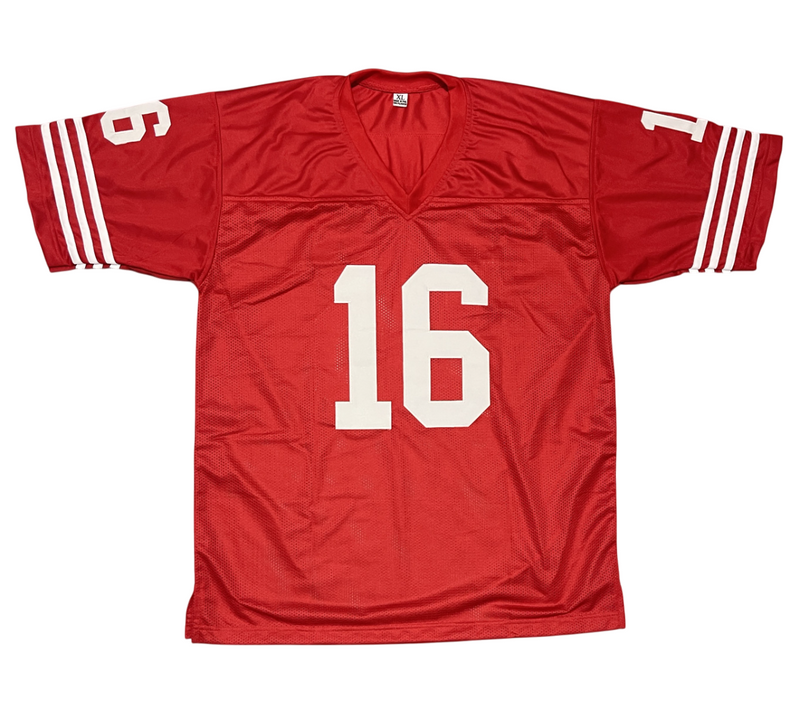Joe Montana Signed San Francisco 49ers Custom Red Jersey Beckett BAS COA