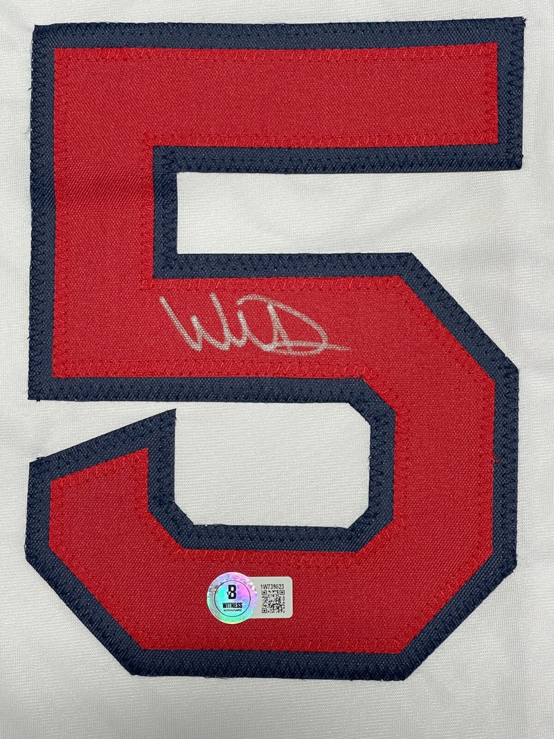 Wilyer Abreu Signed Boston Red Sox Custom White Jersey Beckett Witness BAS COA