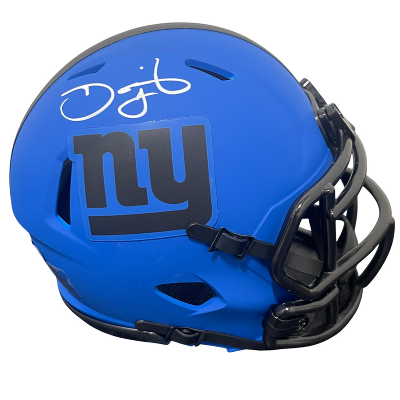 David Tyree Signed New York Giants Rave Mini Helmet Beckett Witness BAS COA