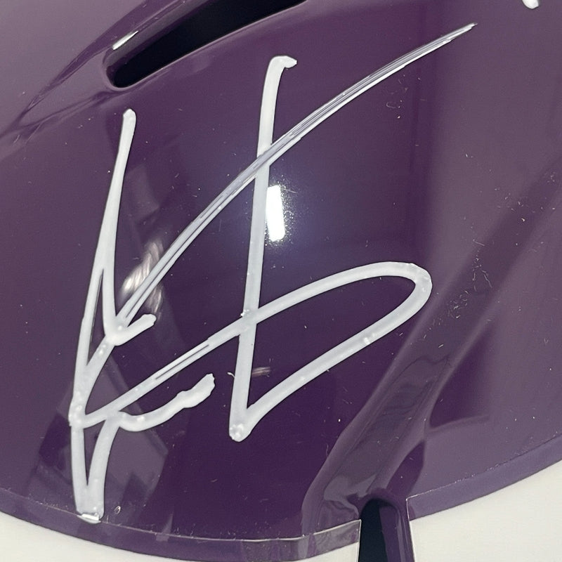 Cris Carter Signed Vikings TB Full Size FS Helmet w/ HOF + TDs Beckett W BAS COA