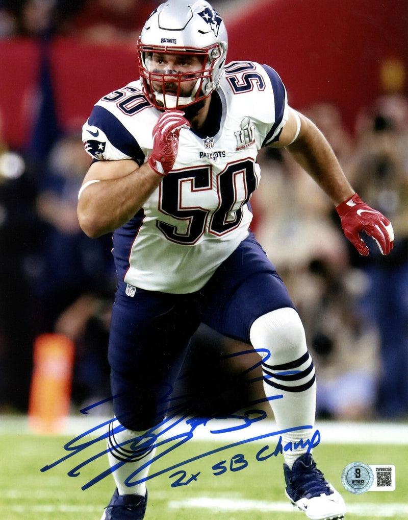 Rob Ninkovich Signed Patriots 8x10 w/ 2x SB Champ Beckett Witness BAS COA #2
