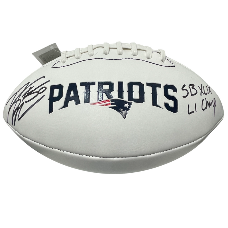 Rob Ninkovich Signed Patriots White Football SB XLIX LI Champ Beckett W BAS COA