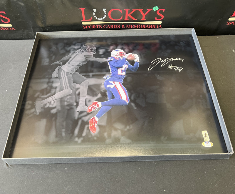 JC Jackson Signed Auto 16x20 Photo PSA INT COA New England Patriots SPOTLIGHT