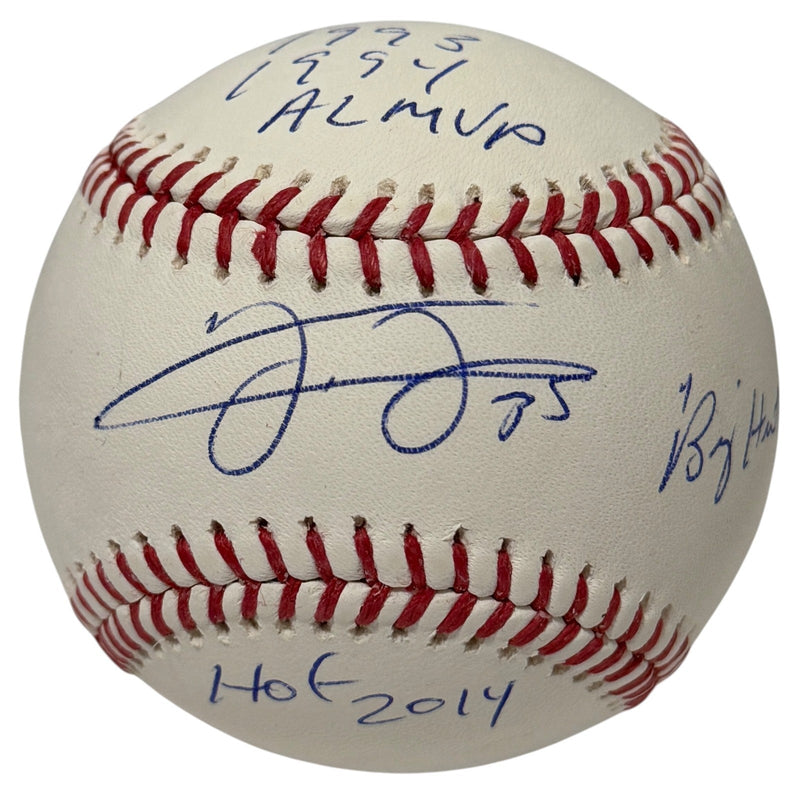 Frank Thomas Signed Autographed ROMLB Baseball w/ 3 Stat Inscs JSA COA HOF