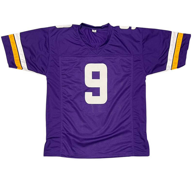 J.J. McCarthy Signed Minnesota Vikings Custom Jersey Beckett Witness BAS COA