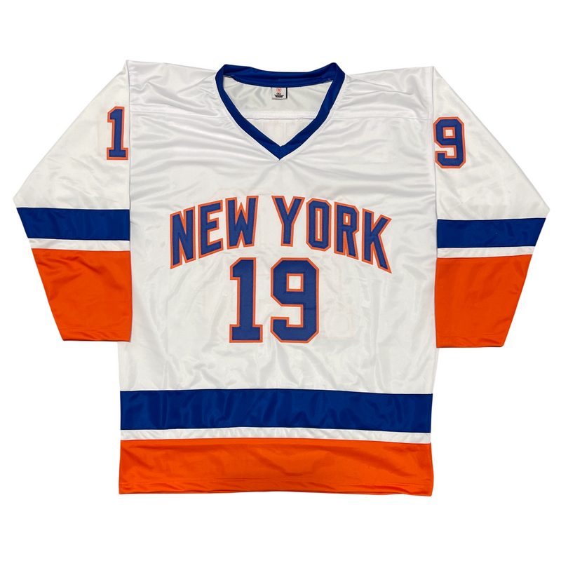 Bryan Trottier Signed Islanders Custom Jersey w/ HOF 97 Beckett Witness BAS COA