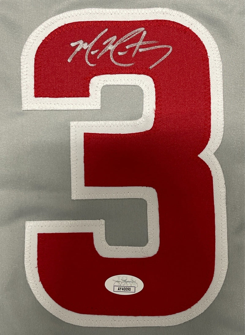 Mike Montgomery Signed Autographed Chicago Cubs Custom Grey Jersey JSA COA