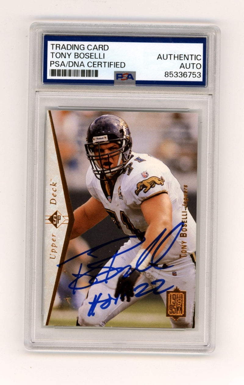 Tony Boselli 1995 Upper Deck SP #147 Signed Rookie RC w/ HOF 22 PSA Auto