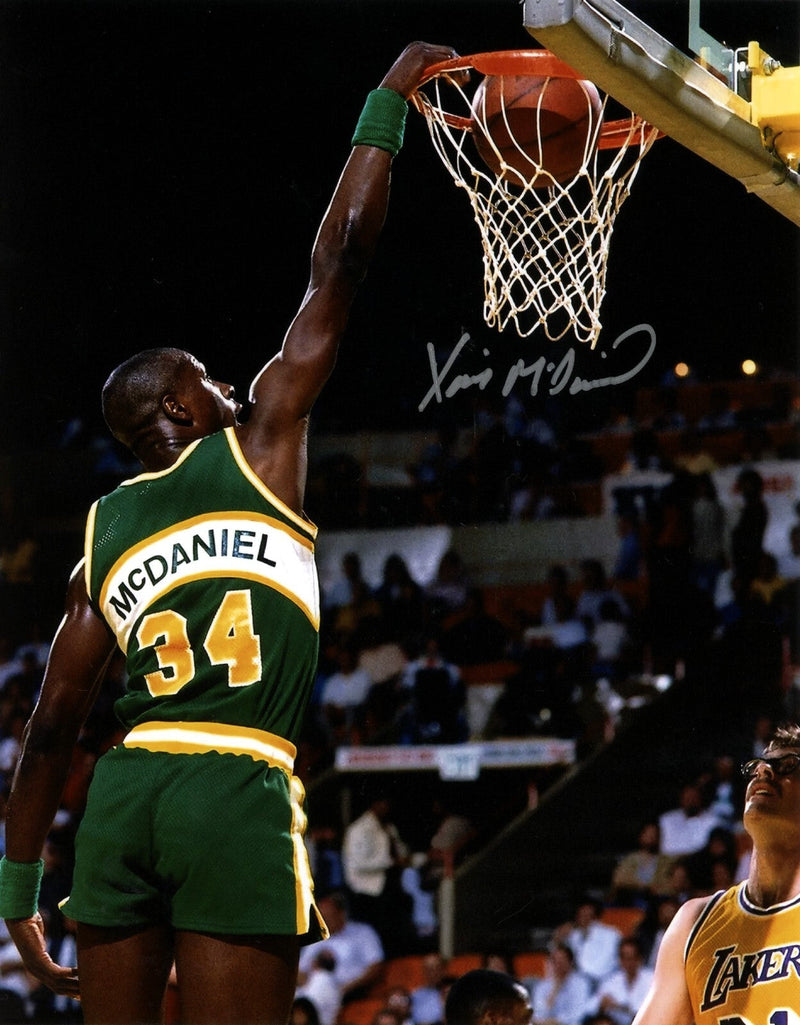 Xavier McDaniel Signed Autographed Seattle Supersonics 8x10 Photo LSCM COA