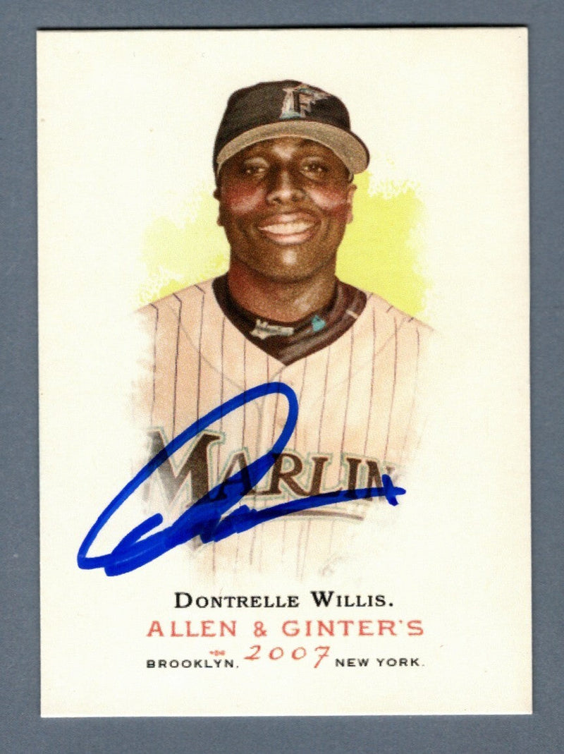 Dontrelle Willis Signed 2007 Topps Allen & Ginter #96 LSCM COA Florida Marlins