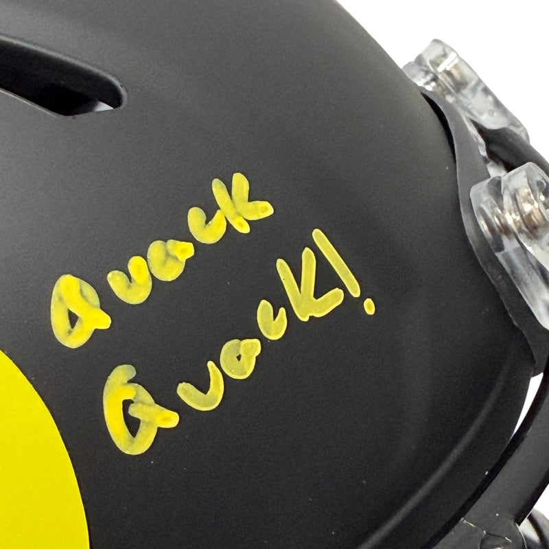 LeGarrette Blount Signed Oregon Ducks Mini Helmet w/ Quack Quack! JSA Wit COA