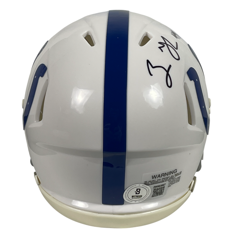 Zaire Franklin Signed Colts Speed Mini Helmet Beckett Witness BAS COA