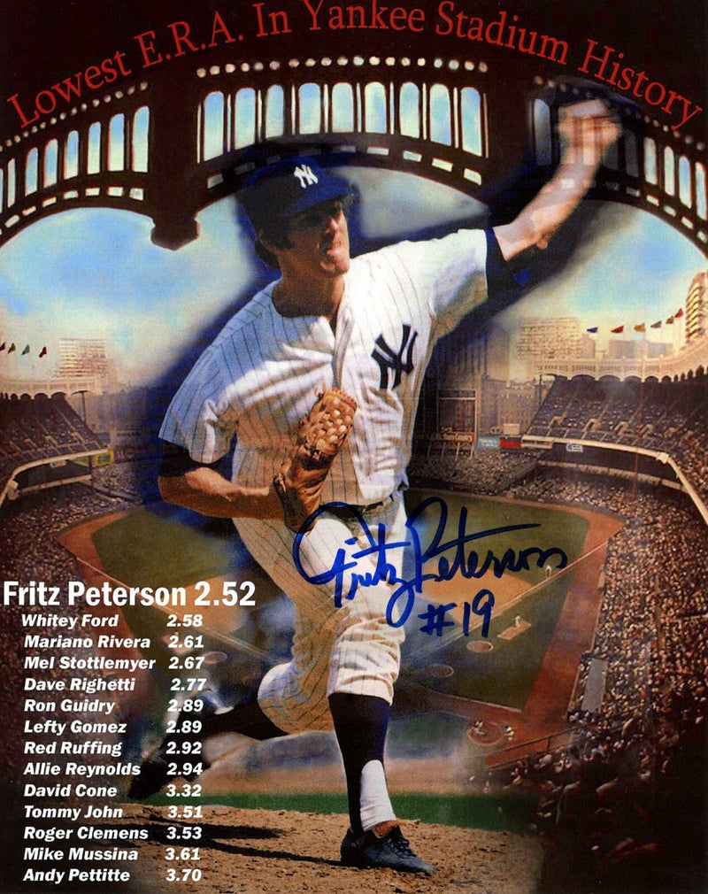 Fritz Peterson Signed Autographed New York Yankees 8x10 Photo LSCM COA