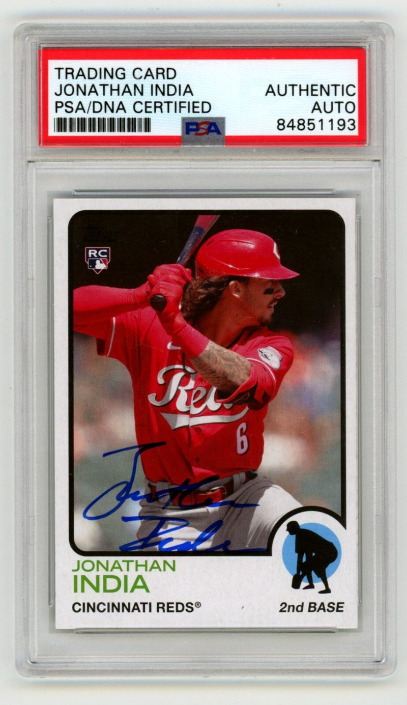 Jonathan India 2021 Topps Archives #129 Rookie RC Signed PSA Authentic Auto