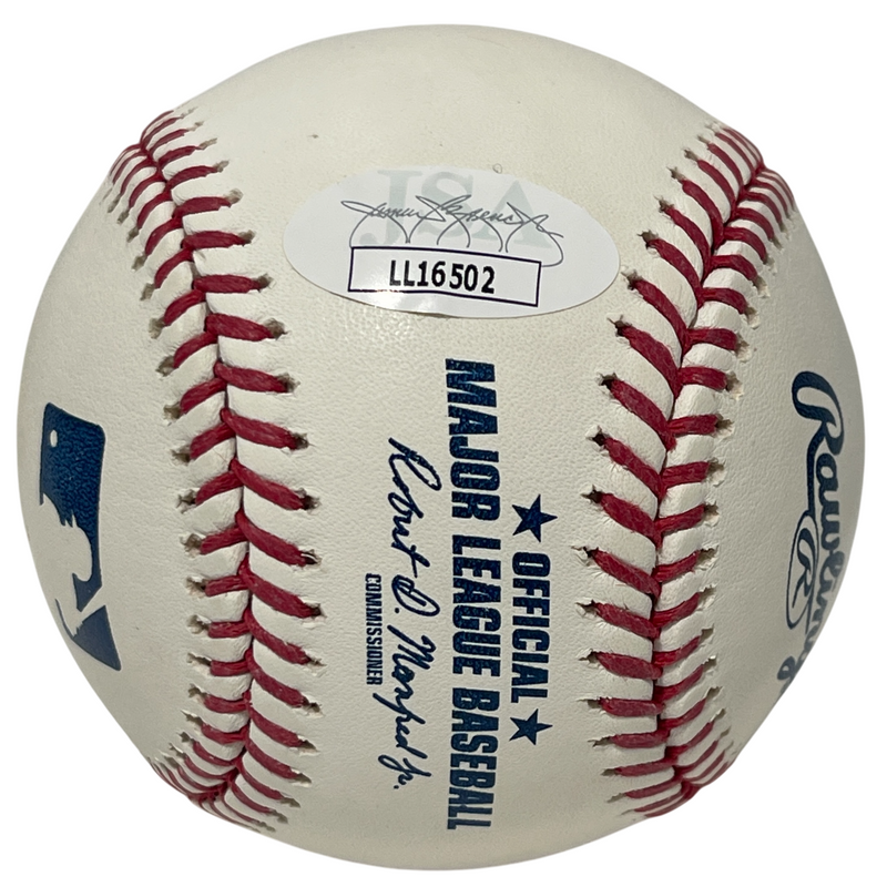 Anthony Michael Hall Signed Rawlings ROMLB Baseball JSA COA Whitey Ford B