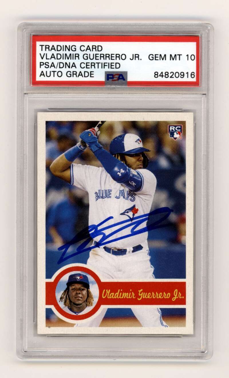 Vladimir Guerrero Jr. 2019 Topps 582 Montgomery Club #4 RC Signed PSA 10 Auto