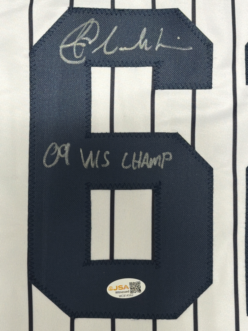 Joba Chamberlain Signed Yankees Custom Jersey w/ 09 WS Champs JSA Witness COA