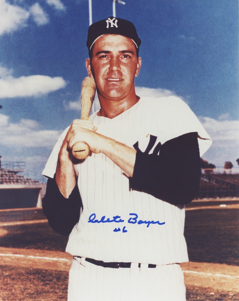 Clete Boyer Signed Autographed New York Yankees 8x10 Photo LSCM COA